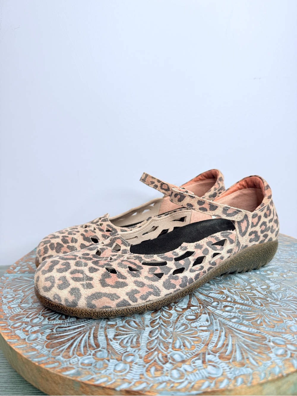 Naot Agathis Leopard Print Mary Janes size 39